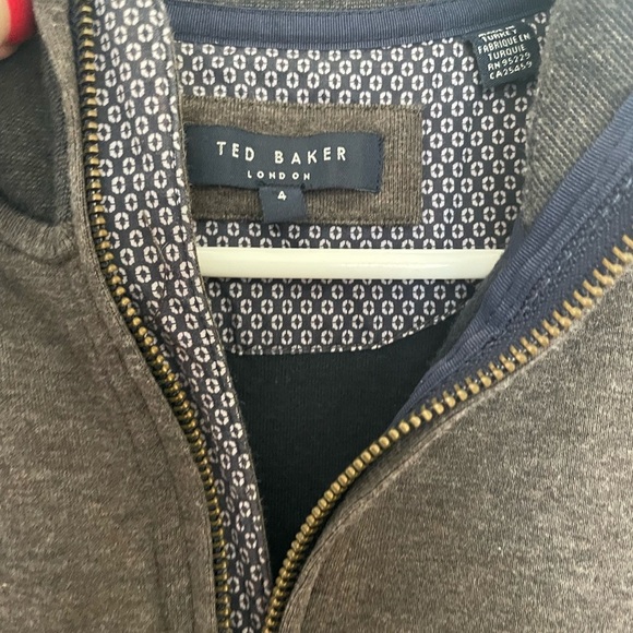 Ted Baker London quarter zip size 4 brown gray - Picture 2 of 5